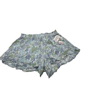 Hippie Rose Juniors' Floral-print Shorts In Blue Floral, L